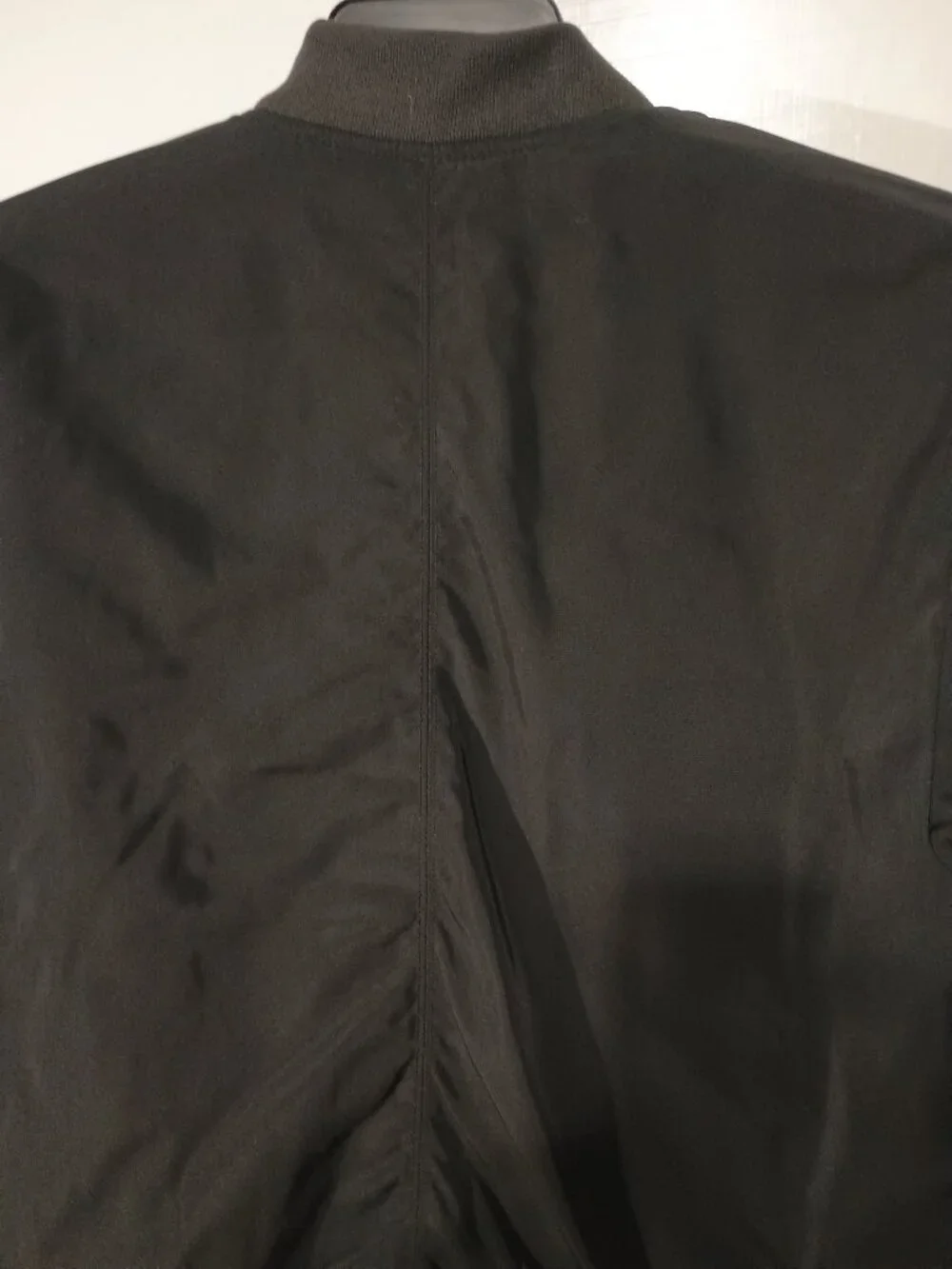 Abercrombie & Fitch Men’s M Black MA-1 Bomber Flight Jacket Utility Zip Pocket